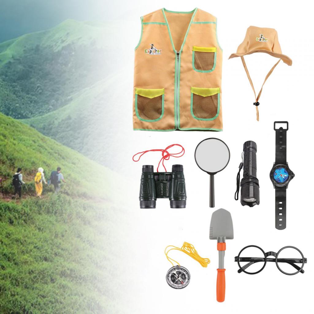 Outdoor Adventure Kit For Kids - เด็กชุดผจญภัยกลางแจ้งเด็กการสํารวจกลางแจ้งชุดผจญภัยแต่งตัวบทบาท Explorer เครื่องแต่งกายชุดสําหรับเด็กเด็ก