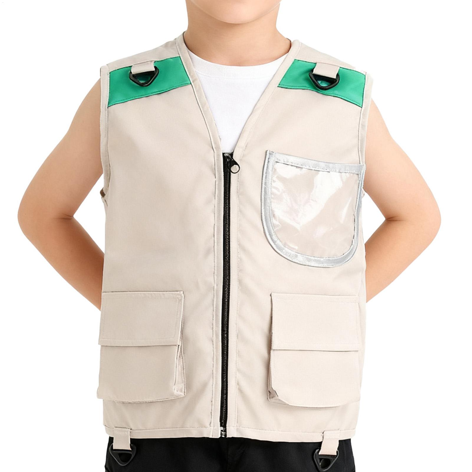 Outdoor Adventure Kit For Kids - ชุดเสื้อกั๊กนักสำรวจสำหรับเด็ก ชุดเสื้อกั๊กซาฟารีสำหรับเด็กผู้ชาย ชุดอุปกรณ์ผจญภัยกลางแจ้งสำหรับเด็กเล็ก ชุดแต่งกายสำหรับเล่นบทบาทสมมติ