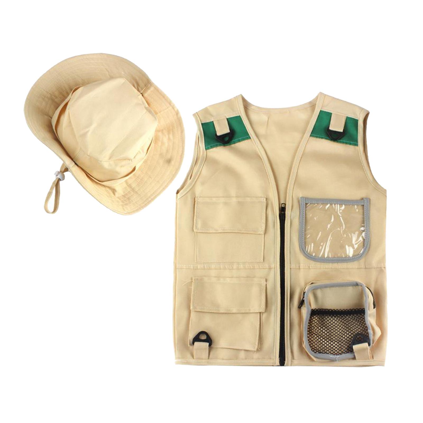 Outdoor Adventure Kit For Kids - Safari เด็กกลางแจ้ง Explorer ชุด Cargo Vest