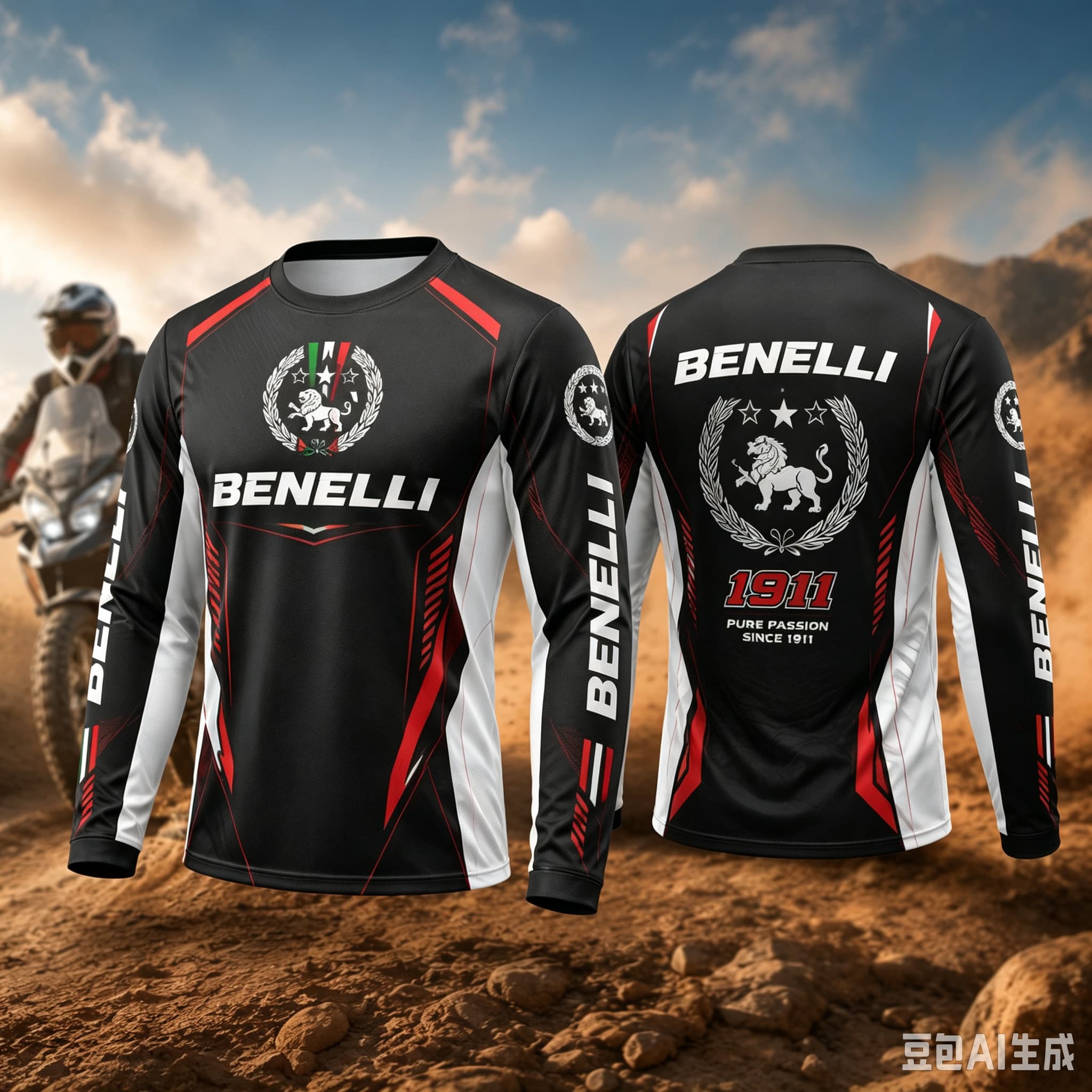 Outdoor Adventure Outfit - เสื้อยืด Benelli Rider รุ่นใหม่ 2027 แขนยาว