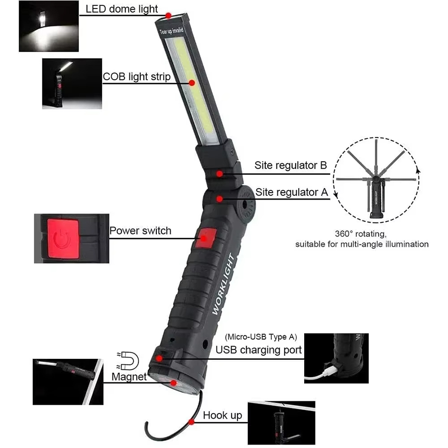 ไฟฉาย LED แบบพกพาพร้อมตะขอแม่เ - Outdoor Adventure Trips บทวิจารณ์และราคา