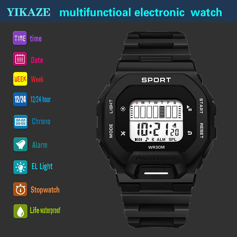 YIKAZE ผู้ชายกีฬานาฬิกากันน้ํา - Outdoor Adventure Sports บทวิจารณ์และราคา