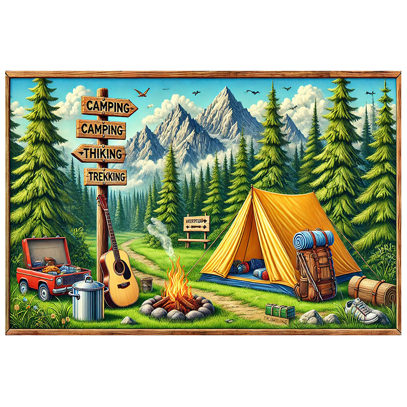 พื้นหลังการตั้งแคมป์และการผจญภ - Outdoor Adventure Birthday Party บทวิจารณ์และราคา