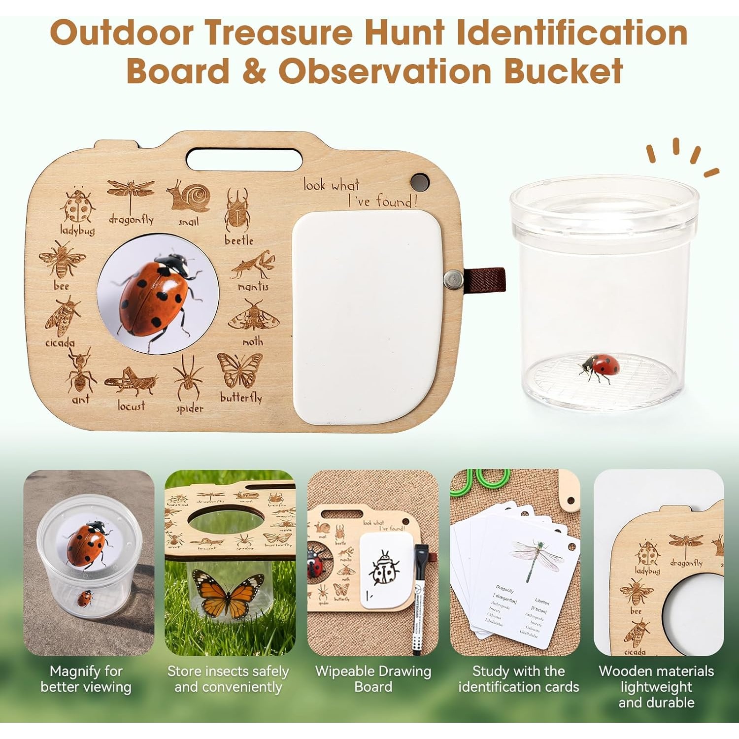 ชุดจับแมลงสำหรับเด็ก พร้อมกล่อ - Outdoor Adventure Kit For Kids บทวิจารณ์และราคา