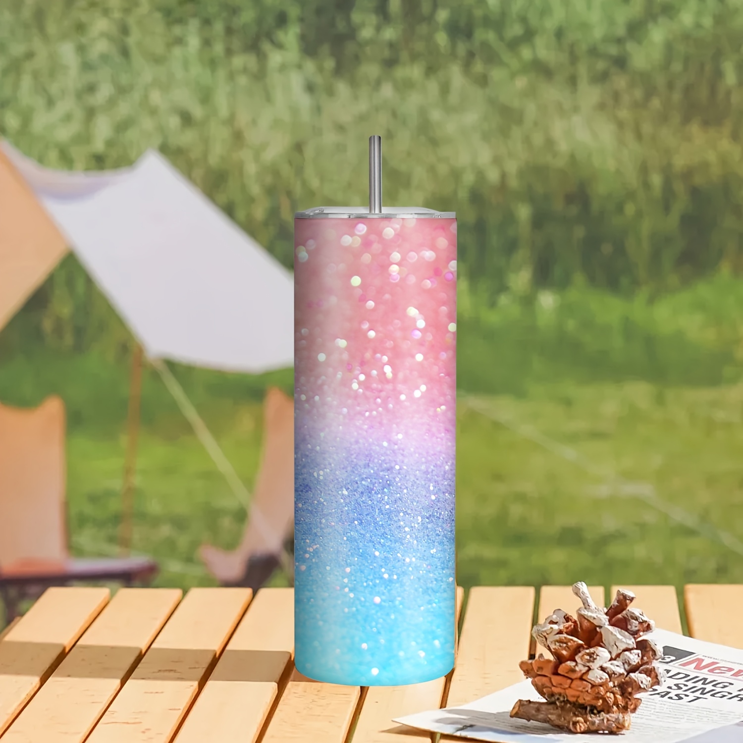 แก้วเดินทางกันรั่วพร้อมหลอดและ - Outdoor Adventure Birthday Party บทวิจารณ์และราคา