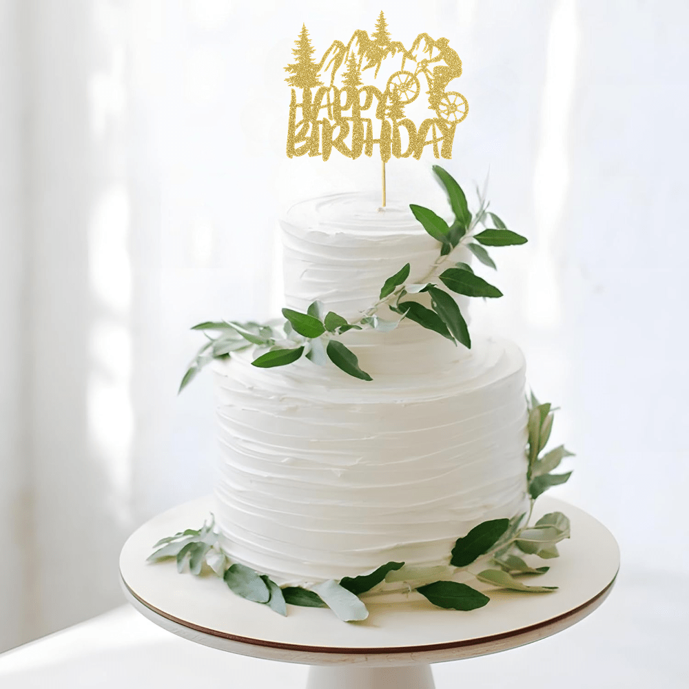 ท็อปเปอร์เค้กสีทองวิบวับ 1 ชิ้ - Outdoor Adventure Birthday Party บทวิจารณ์และราคา