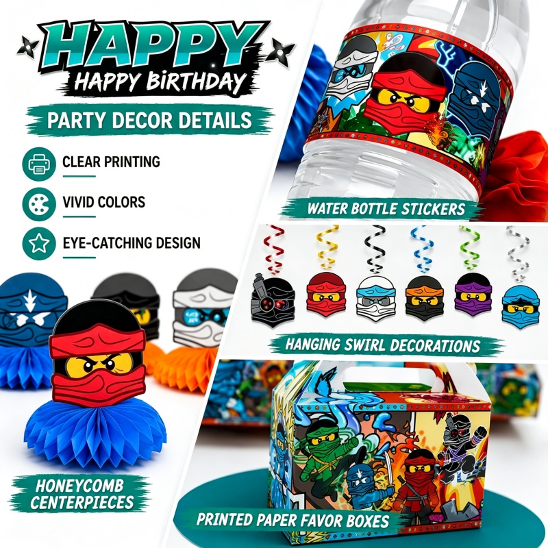 ชุดตกแต่งงานวันเกิดธีมนินจา สำ - Outdoor Adventure Birthday Party บทวิจารณ์และราคา